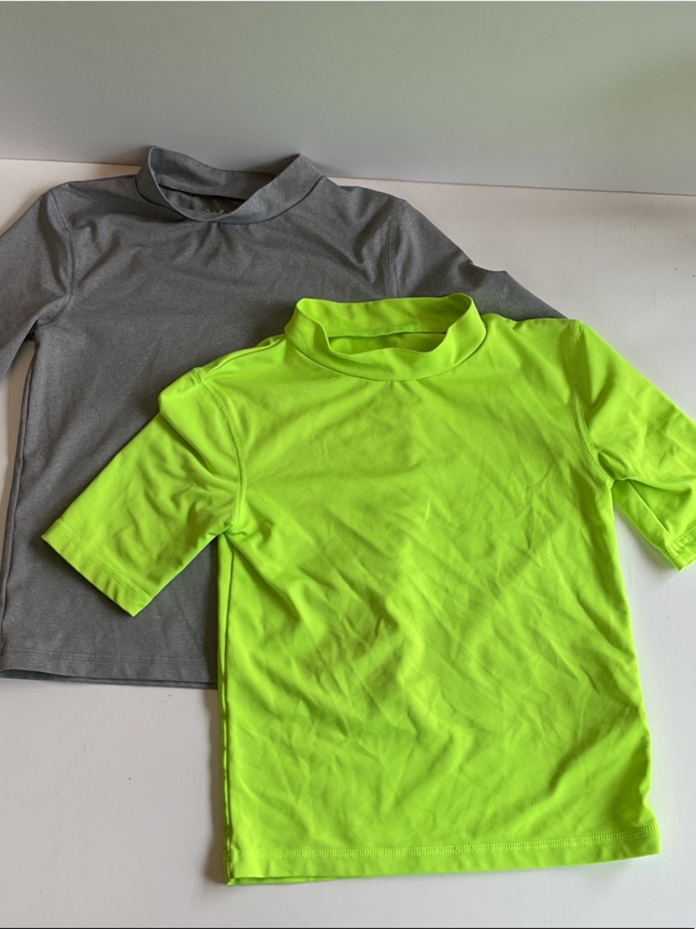 Cat & Jack Neon Yellow and Gray Kids Rashguard Set